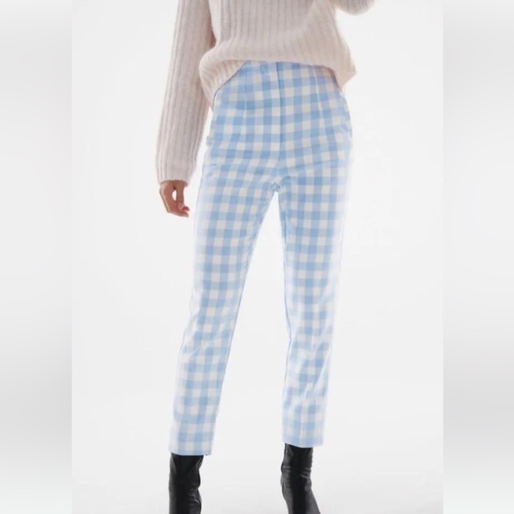 Zara Gingham High Waisted Pant New without tags